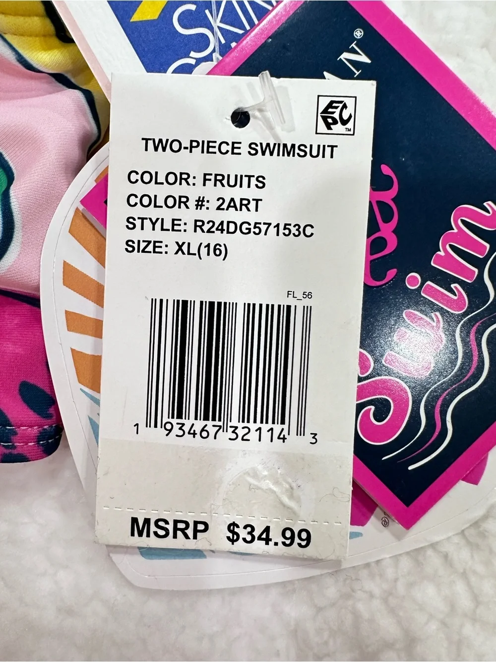 Girl’s Colorful Fruit Print Bikini Set